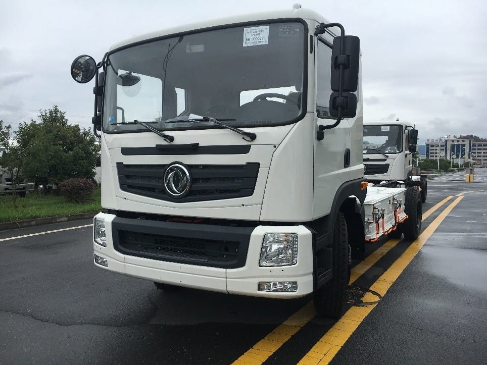 Hydrogen fuel cell and battery-electric truck
