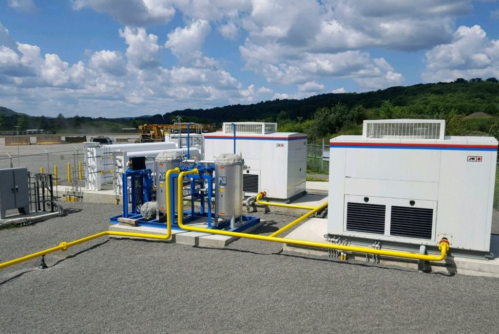 Photo of natural gas compression and storage equipment
