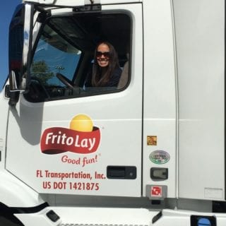 Mari Roberts in Truck