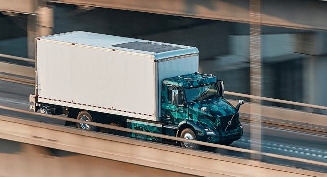 Trucking image of electric truck