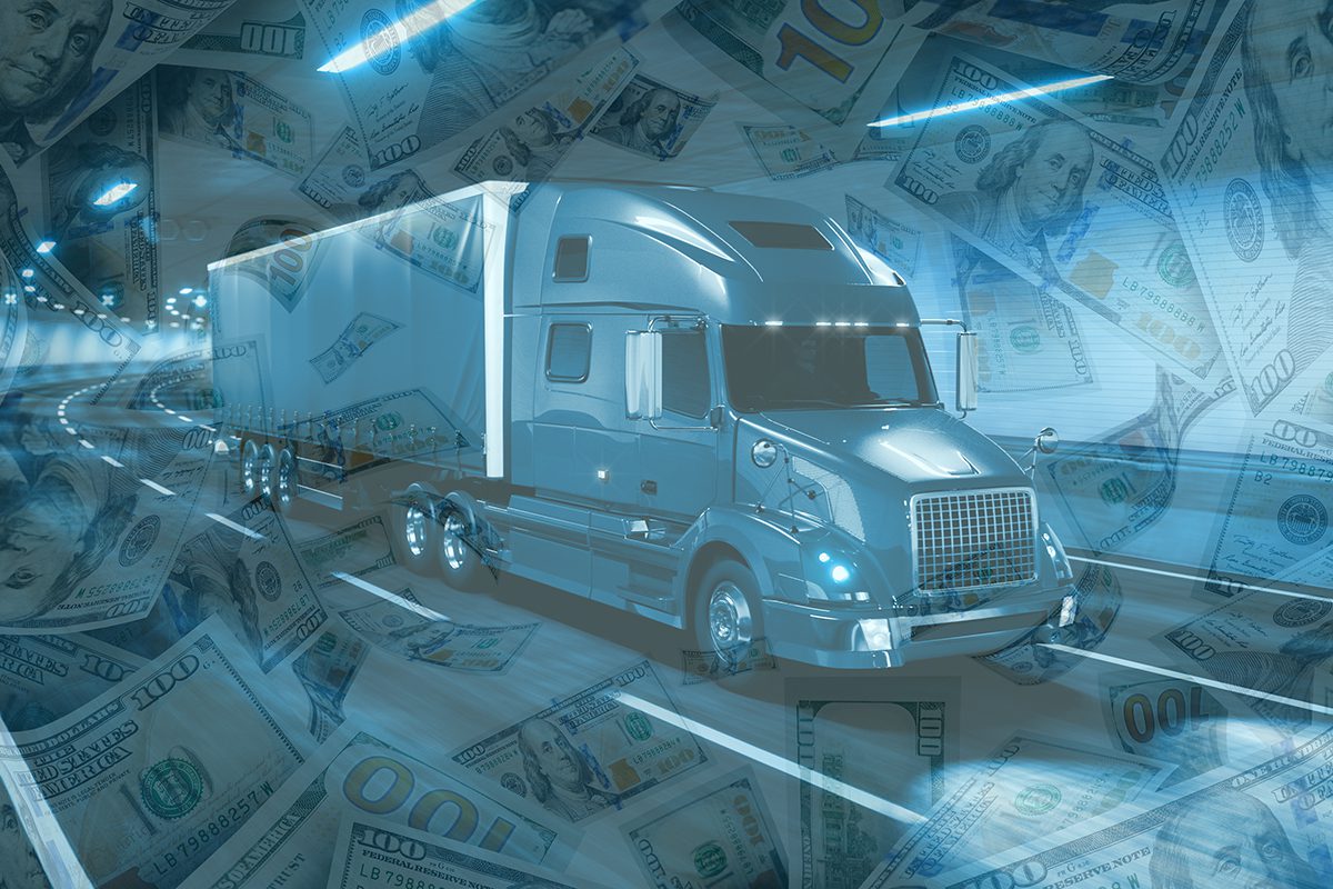 TCO illustrated with truck and dollar bills