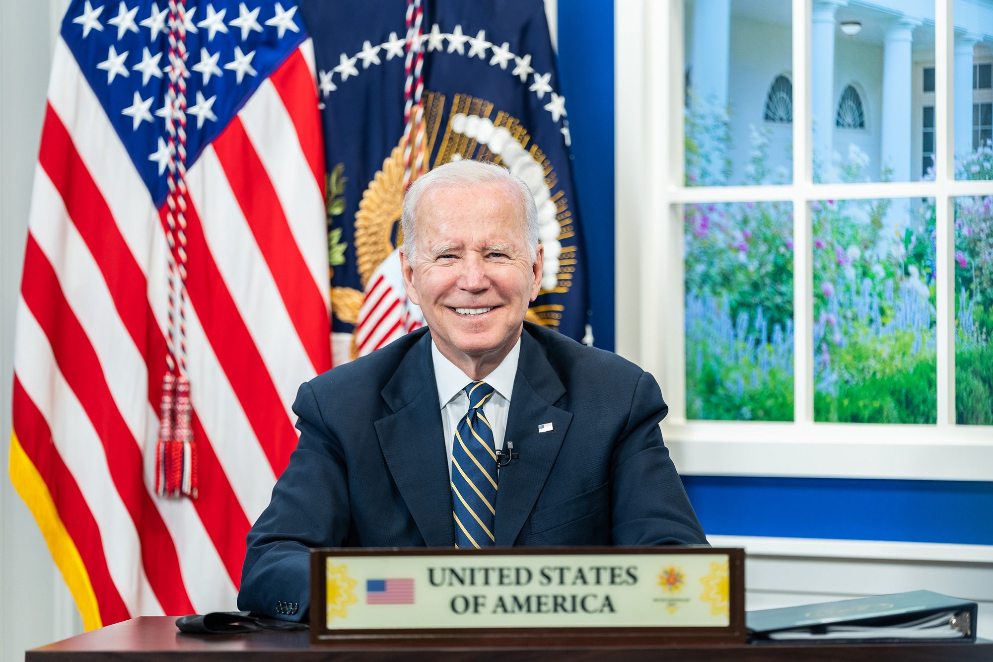 President Joe Biden smiling